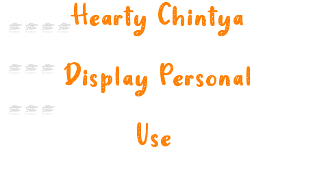 Hearty Chintya Display Personal Use