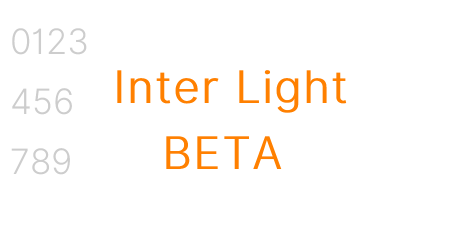 Inter Light BETA