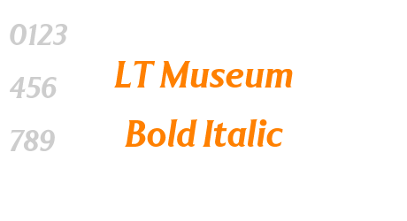 LT Museum Bold Italic