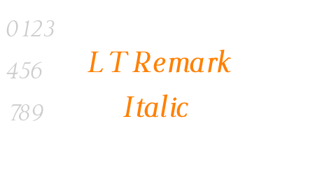 LT Remark Italic