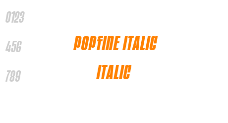 POPFINE Italic Italic