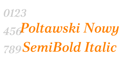 Poltawski Nowy SemiBold Italic