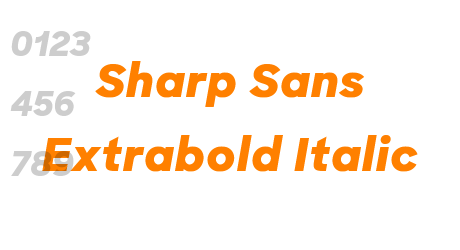 Sharp Sans Extrabold Italic