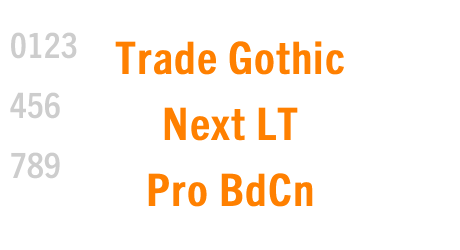 Trade Gothic Next LT Pro BdCn