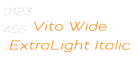 Vito Wide ExtraLight Italic