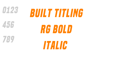 Built Titling Rg Bold Italic
