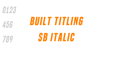 Built Titling Sb Italic