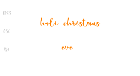 holi christmas eve