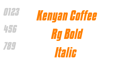 Kenyan Coffee Rg Bold Italic