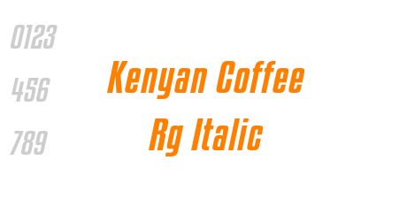 Kenyan Coffee Rg Italic