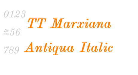 TT Marxiana Antiqua Italic