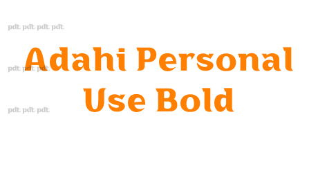 Adahi Personal Use Bold