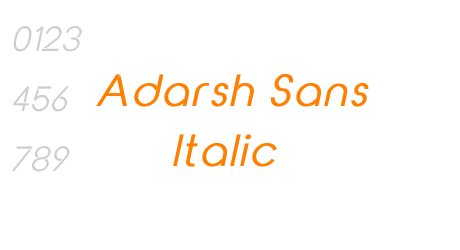 Adarsh Sans Italic
