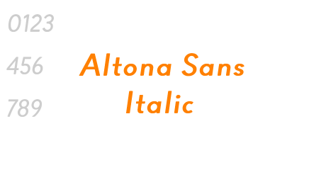 Altona Sans Italic
