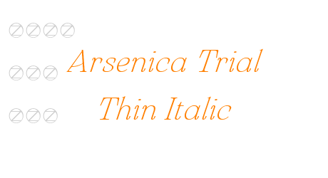Arsenica Trial Thin Italic