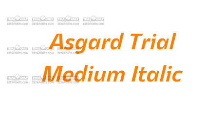 Asgard Trial Medium Italic
