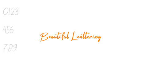 Beautiful Lenttering