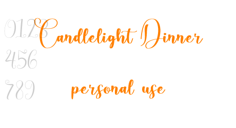 Candlelight Dinner personal use