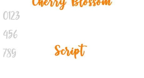 Cherry Blossom Script