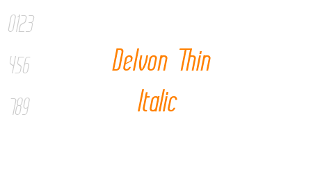 Delvon Thin Italic