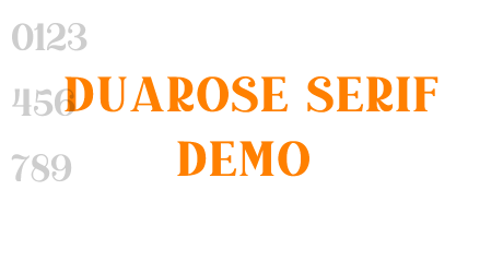 Duarose Serif DEMO