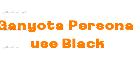 Ganyota Personal use Black