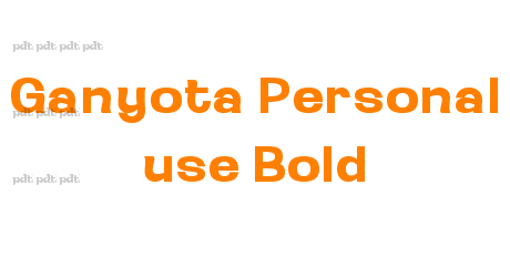Ganyota Personal use Bold