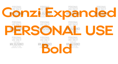 Gonzi Expanded PERSONAL USE Bold