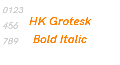 HK Grotesk Bold Italic