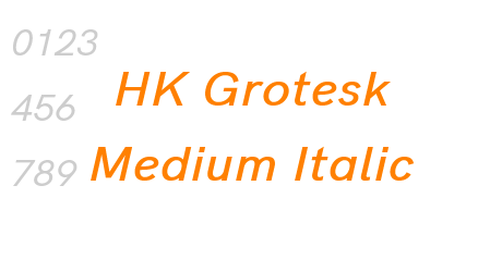HK Grotesk Medium Italic