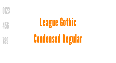 League Gothic Condensed Regular