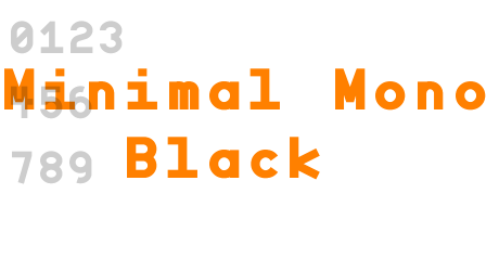 Minimal Mono Black