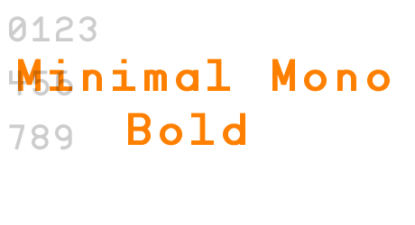 Minimal Mono Bold
