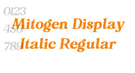 Mitogen Display Italic Regular