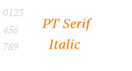 PT Serif Italic