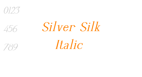 Silver Silk Italic