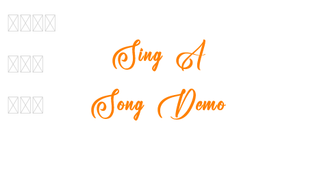 Sing A Song Demo