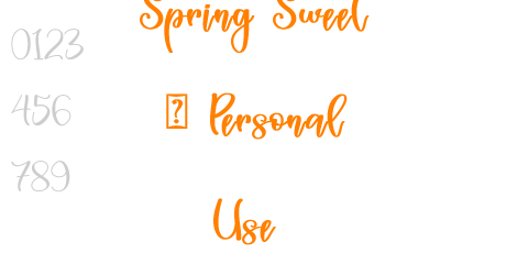 Spring Sweet – Personal Use