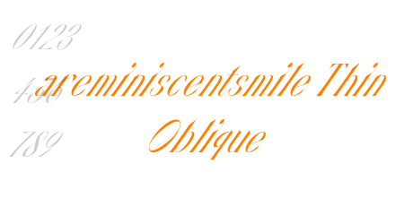 areminiscentsmile Thin Oblique