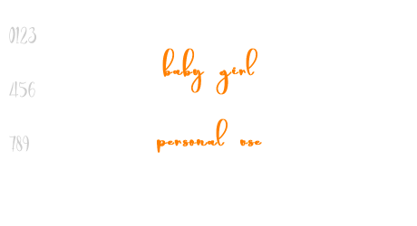 baby girl personal use