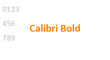 Calibri Bold
