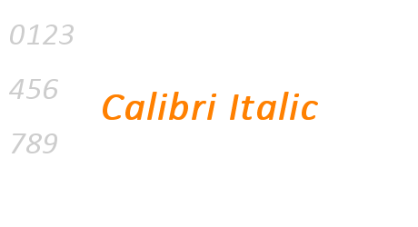 Calibri Italic