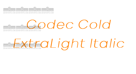 Codec Cold ExtraLight Italic