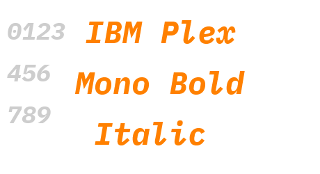 IBM Plex Mono Bold Italic