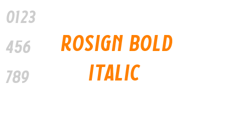 Rosign Bold Italic