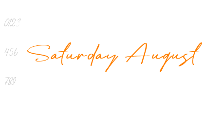 Saturday August