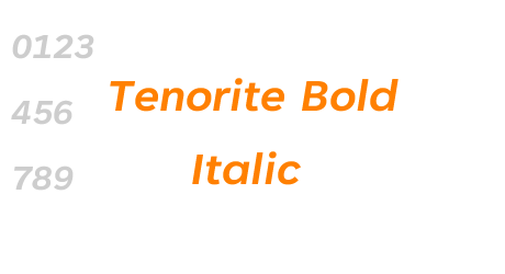 Tenorite Bold Italic