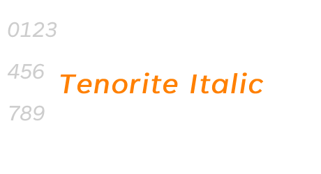 Tenorite Italic
