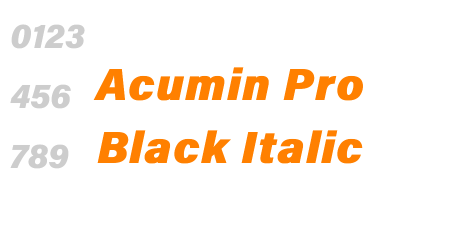 Acumin Pro Black Italic