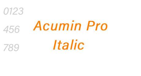 Acumin Pro Italic